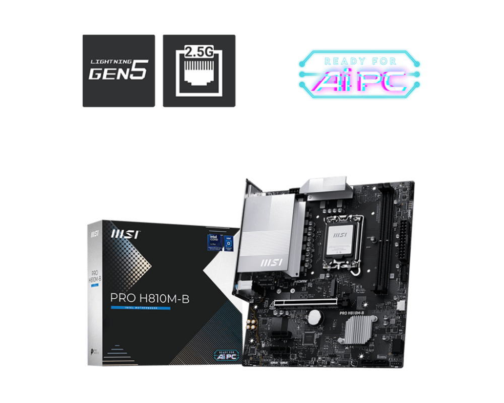 Дънна платка MSI PRO H810M-B 6