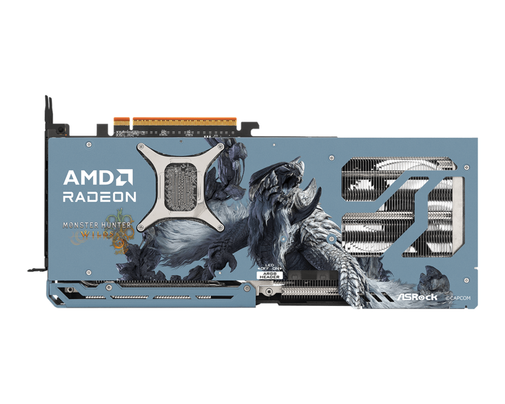 Видеокарта ASROCK AMD Radeon RX 9070 XT Monster Hunter 16GB GDDR6 256-bit 5