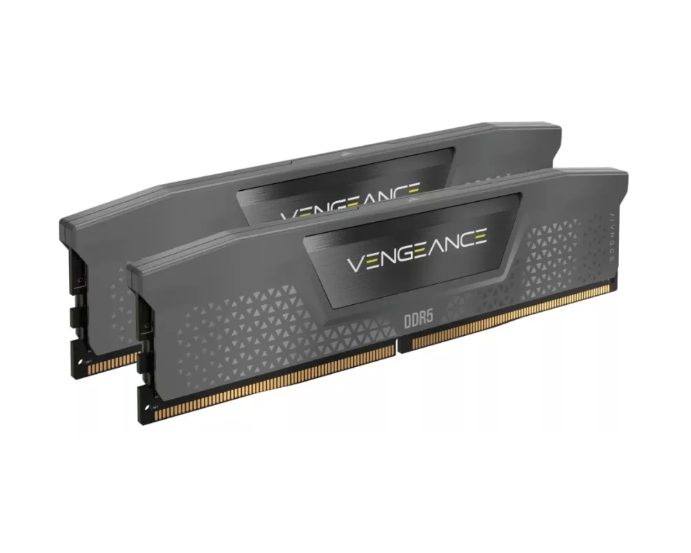 Памет CORSAIR DDR5, 6000MT/s 32GB 2x16GB DIMM, Unbuffered, 36-44-44-96, Std PMIC, AMD EXPO & Intel XMP, VENGEANCE DDR5 Grey Heatspreader, Black PCB, 1.30V 2