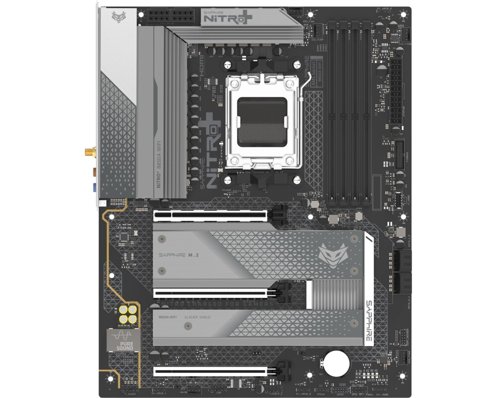 Дънна платка SAPPHIRE AMD B850 AM5 NITRO+ Ryzen R9/R7/R5 2