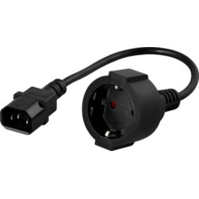 Кабел PowerWalker IEC 10A C14/ шуко (20cm) 875119 POWER-CABLE-IEC-SCHUKO на топ цена - PIC.bg