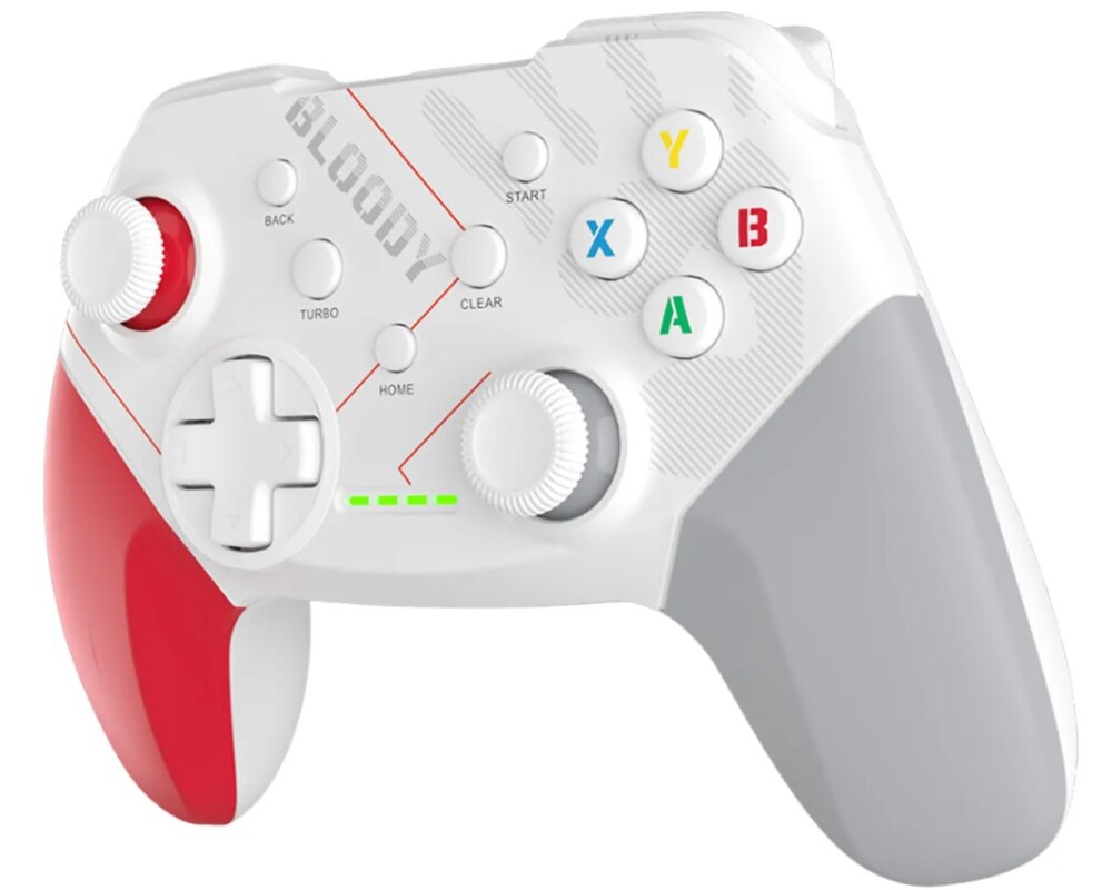 Джойстици и Геймпадове Геймърски контролер A4tech Bloody GPW50, Dual-mode жичен и безжичен, Бял 2