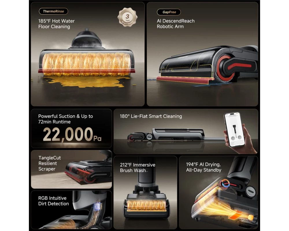 Прахосмукачка Dreame H15 Pro Heat 13