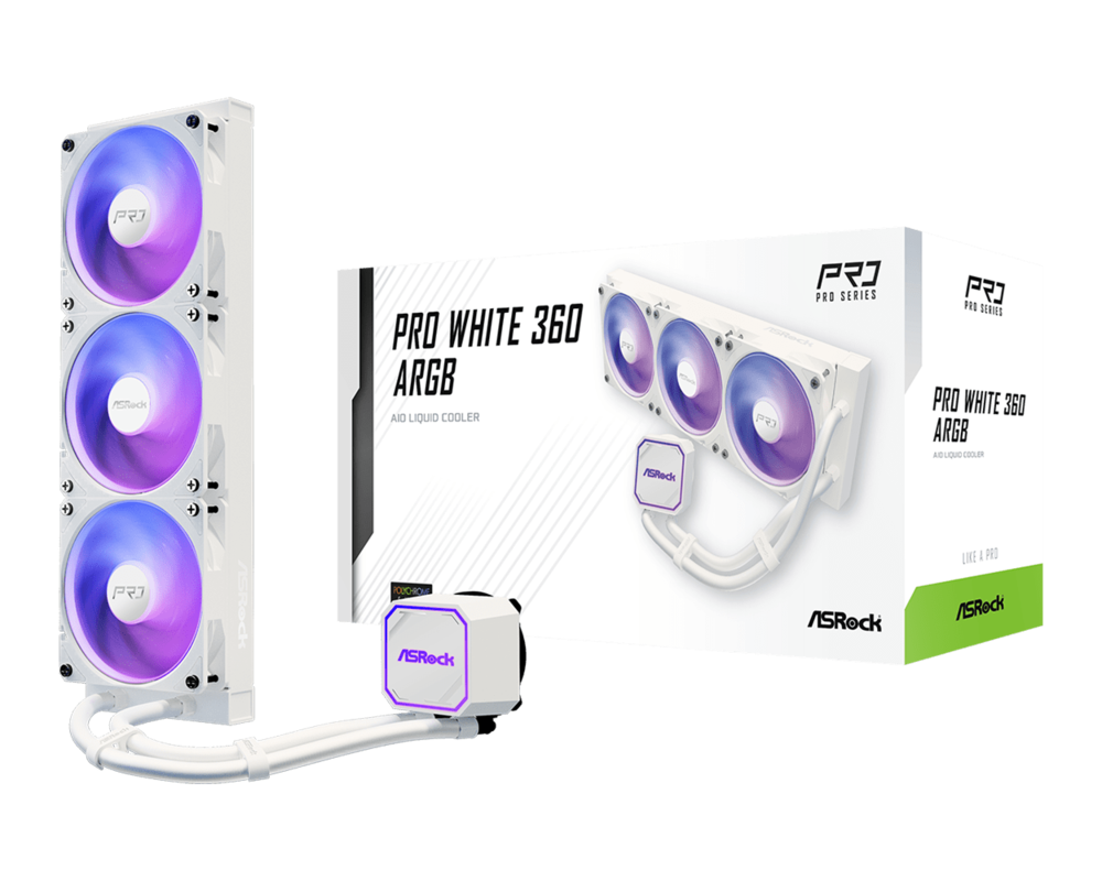 Охладител за процесор Asrock Pro White 360 ARGB 2