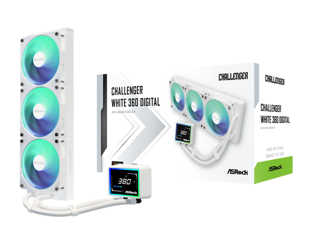 Охладител за процесор Asrock Challenger White 360 Digital 2