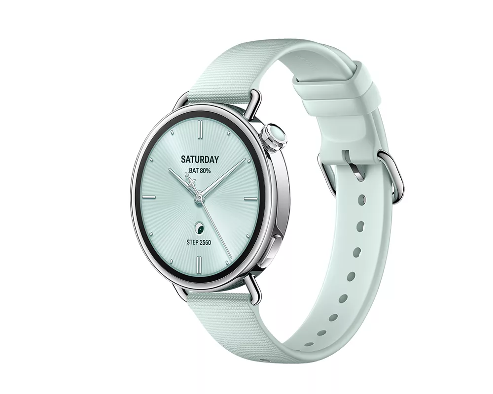 Smart часовник Xiaomi Watch S4 41mm Fluororubber Strap (Mint Green) 2