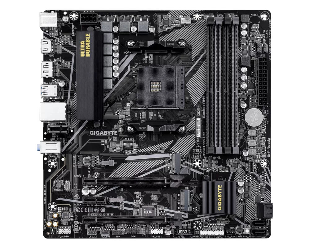 Дънна платка GIGABYTE B550M DS3H R2 Socket AM4 2