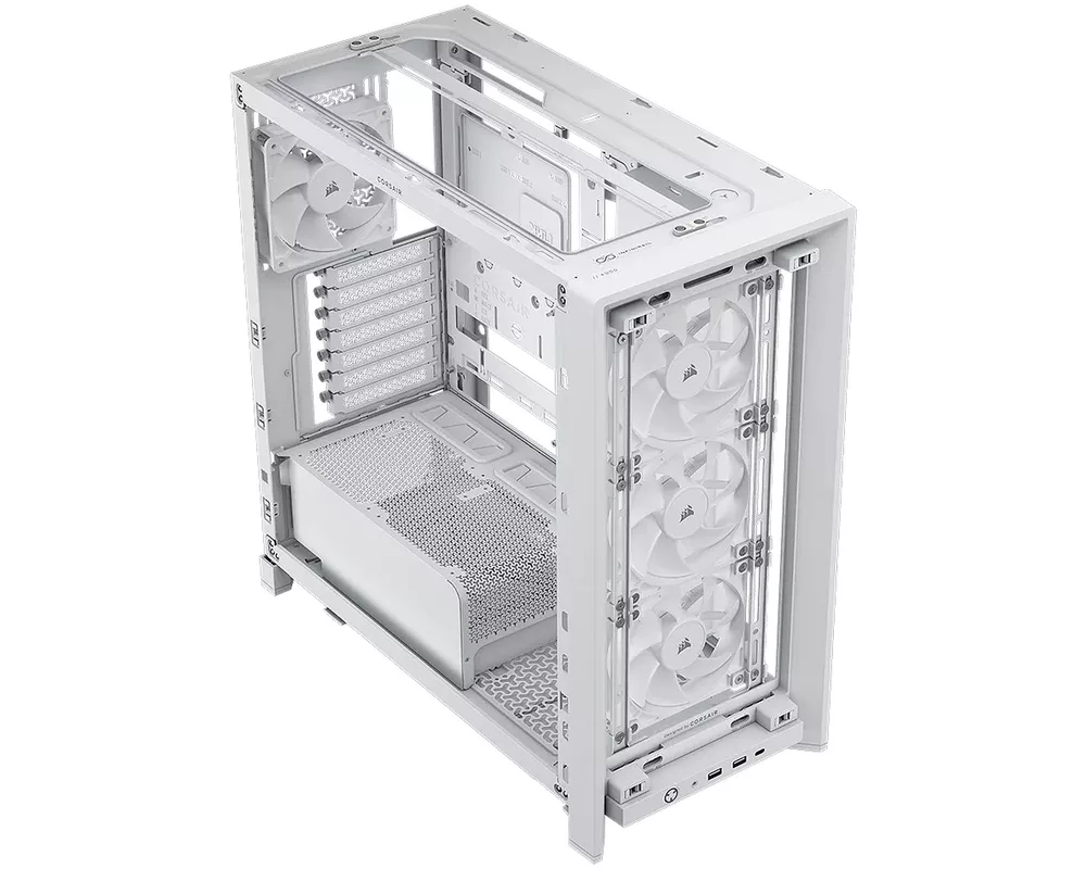 Кутия Corsair FRAME 4000D RS Wood Mid-Tower, White/Oak 3