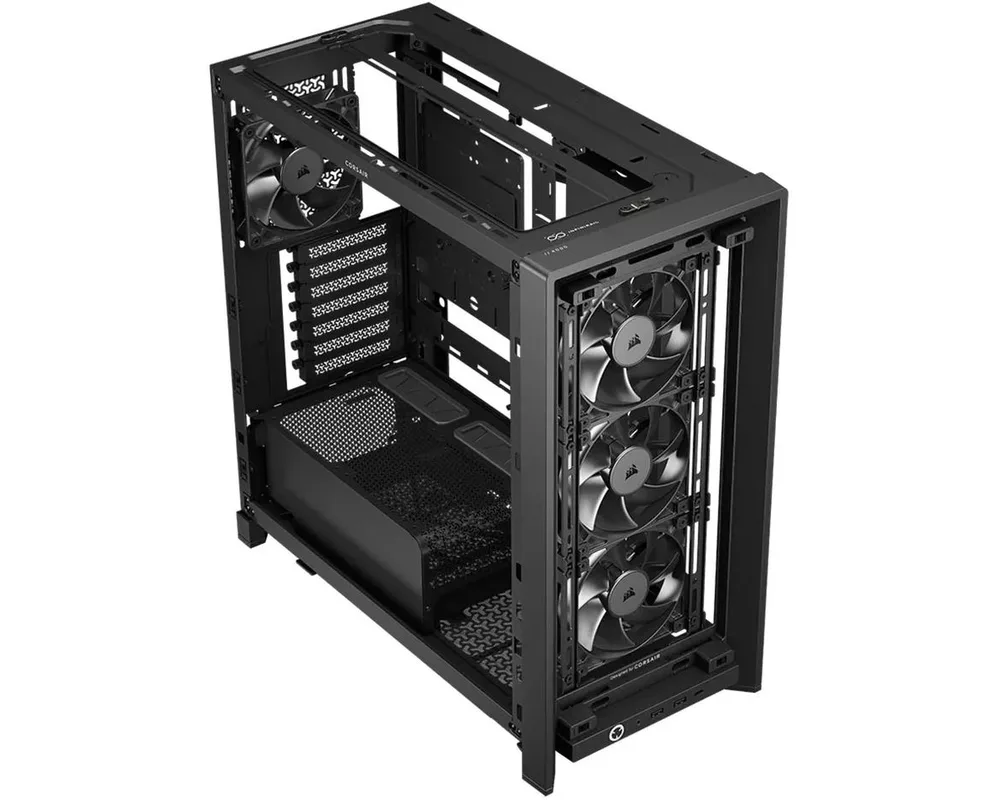 Кутия Corsair FRAME 4000D RS Wood Mid-Tower, Black/Walnut 3