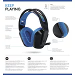 Слушалки Logitech G535 Headset Lightspeed Wireless - BLACK - EMEA-914 5