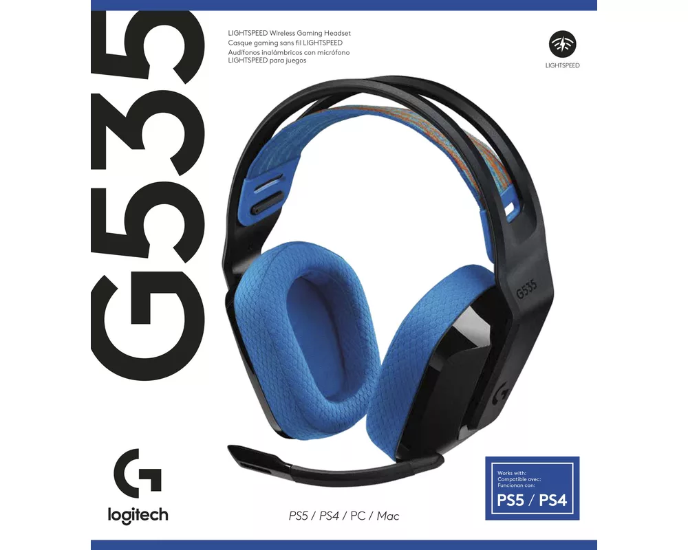 Слушалки Logitech G535 Headset Lightspeed Wireless - BLACK - EMEA-914 4