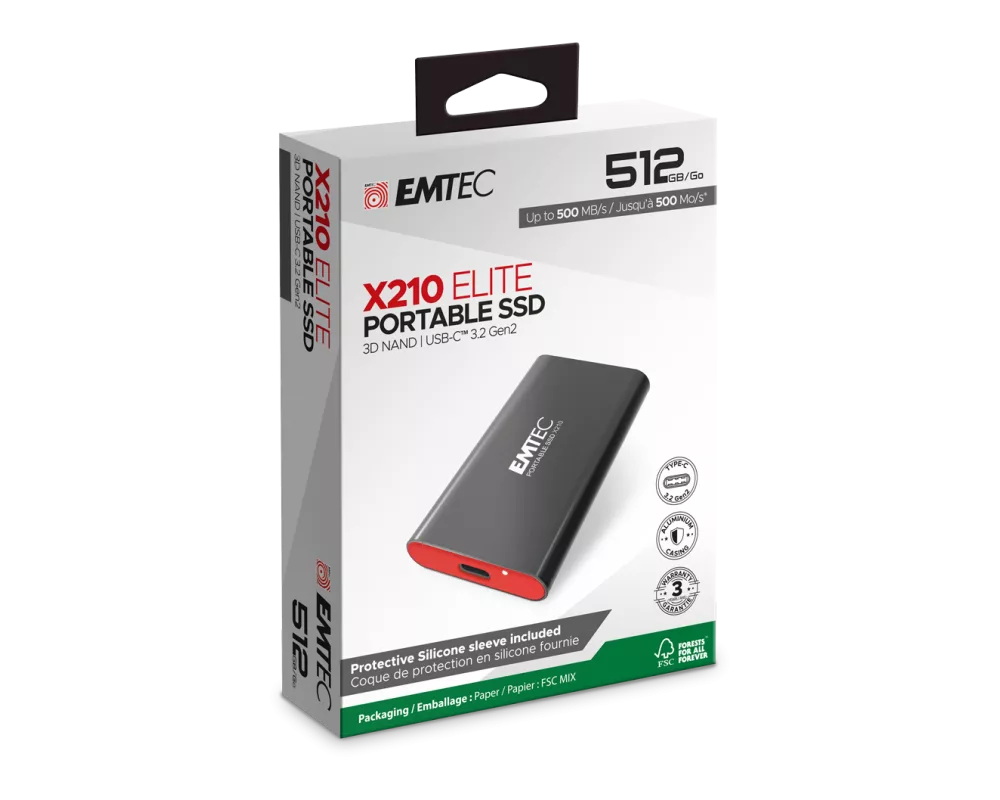 SSD EMTEC EXT SSD X210 PRO 512G 2