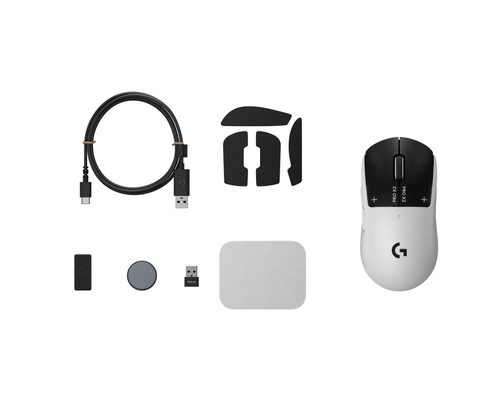 Мишка Logitech Pro X2 Superstrike бял/черен 9