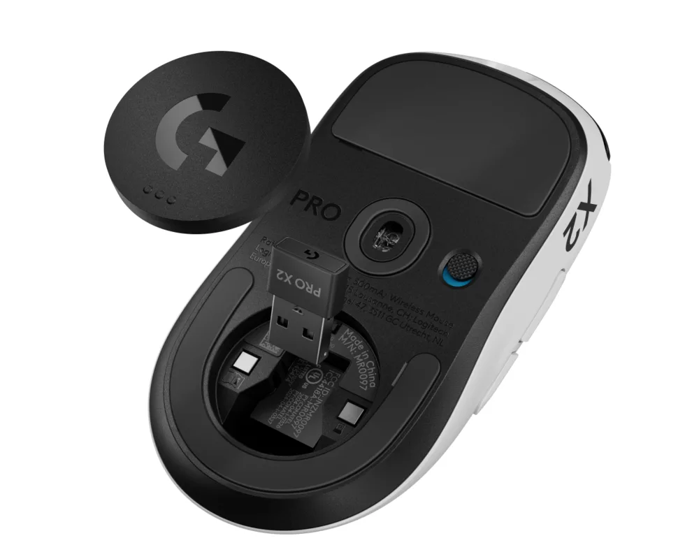 Мишка Logitech Pro X2 Superstrike бял/черен 8