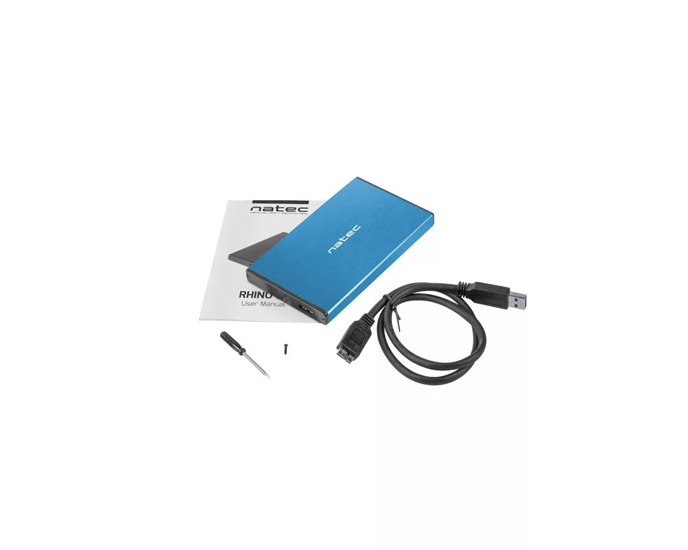 Аксесоар за съхранение Natec External HDD/SSD Enclosure Rhino Go SATA 2.5" USB 3.0 Blue 6
