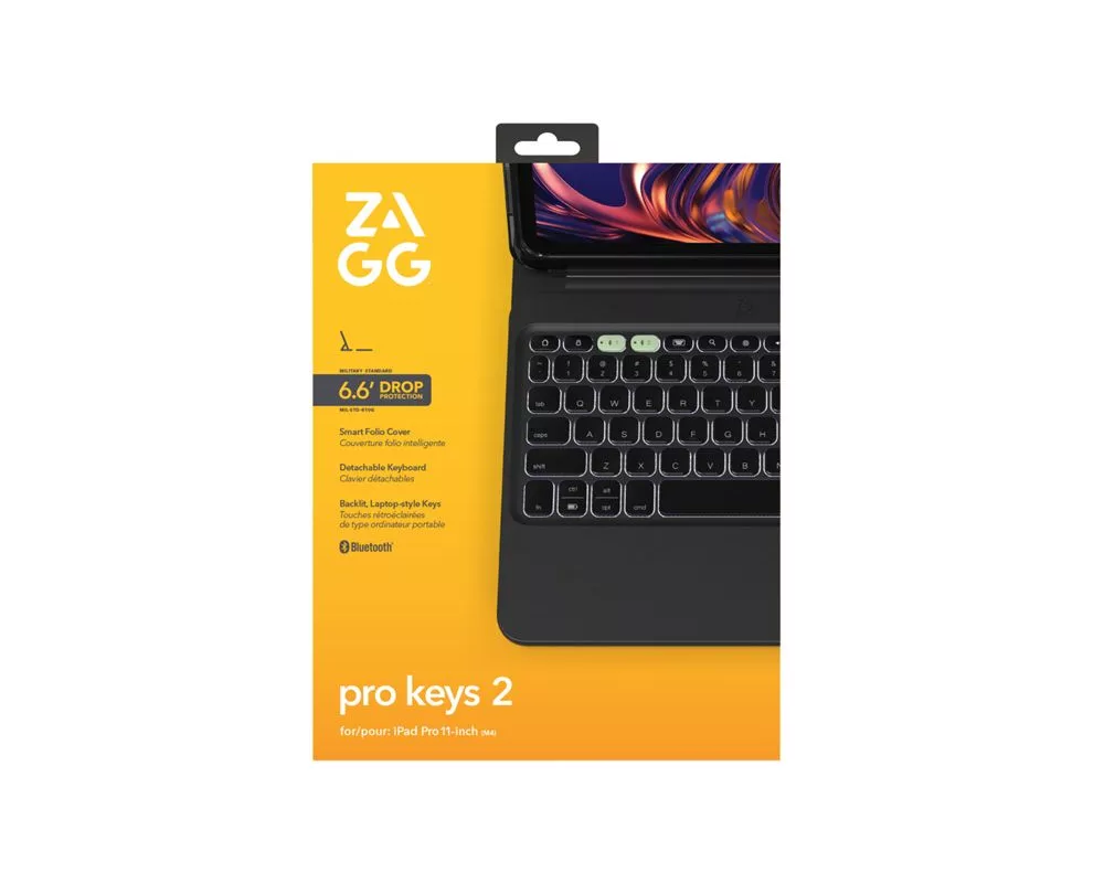 Калъф Zagg Pro Keys 2 Клавиатура и Калъф за iPad Pro 11" (M4) Черен 6