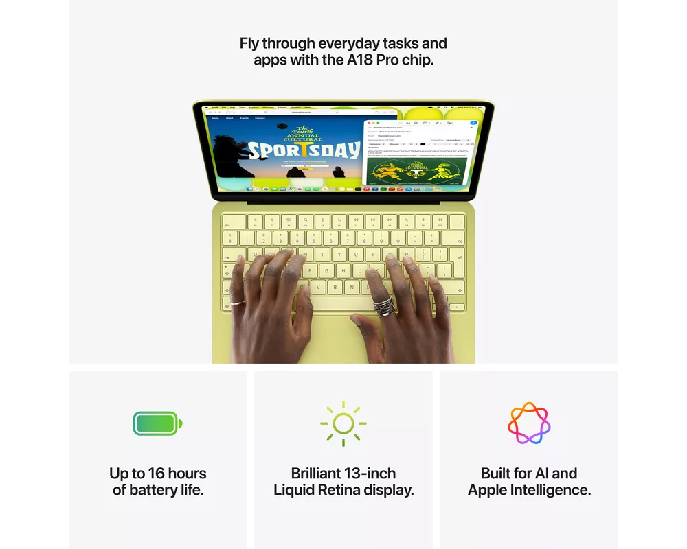 Лаптоп Apple MacBook Neo A18 Pro (13-инчов) + BHR4838GL 9