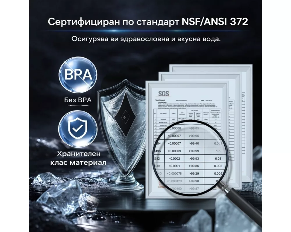Пречиствател за вода Pre Ro, Aerospace-grade RO и минерализационен филтър F4 4