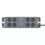 Електрически филтър PHILIPS Surge protector 8 outlets worry free protecting power and surge indicators max current 16 A joules 3 lines protection 3