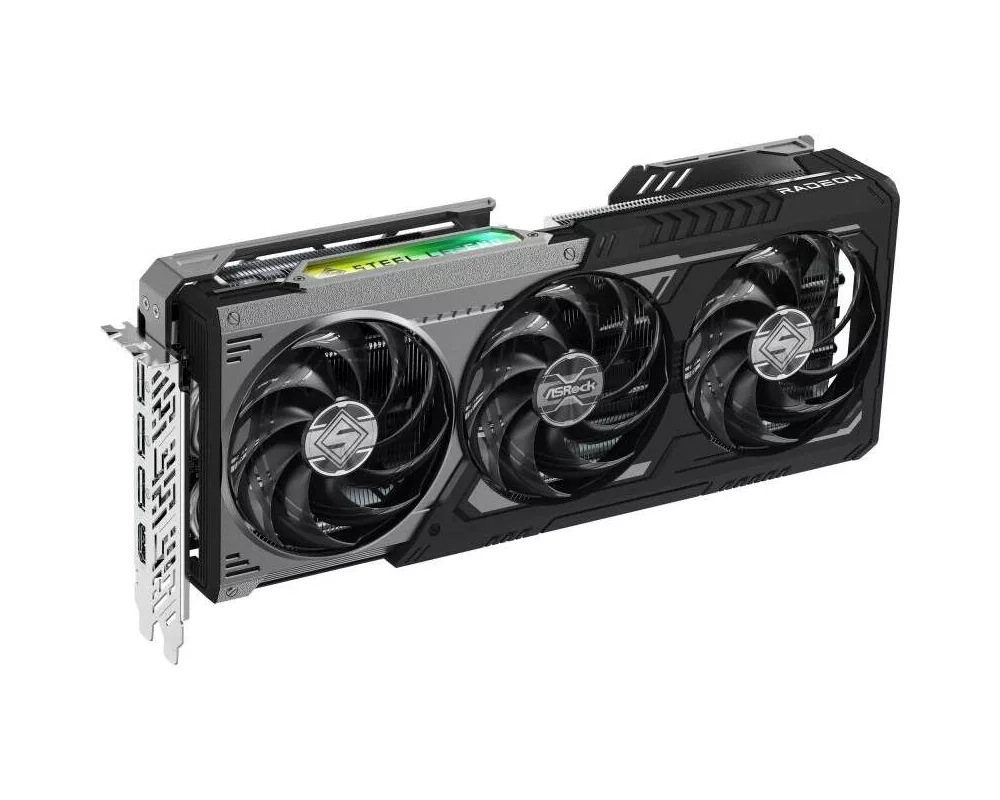 Видеокарта ASRock Radeon RX 9070 GRE Steel Legend Dark OC 12GB GDDR 192bit (RX9070GRE SLD 12GO) 2