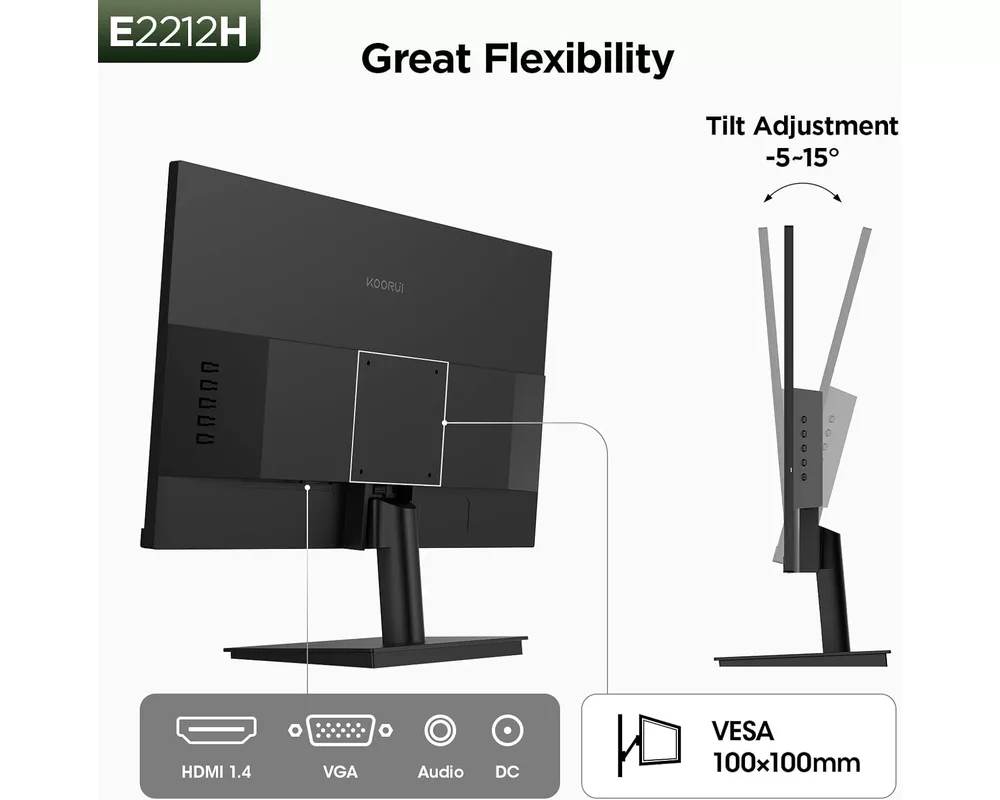 Монитор KOORUI 21.5" E2212H FHD 120HZ 3
