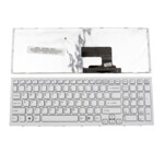 <span>Клавиатура за лаптоп</span> Клавиатура за лаптоп Sony Vaio VPC-EH Бяла с Бяла Рамка / White Frame White  - 