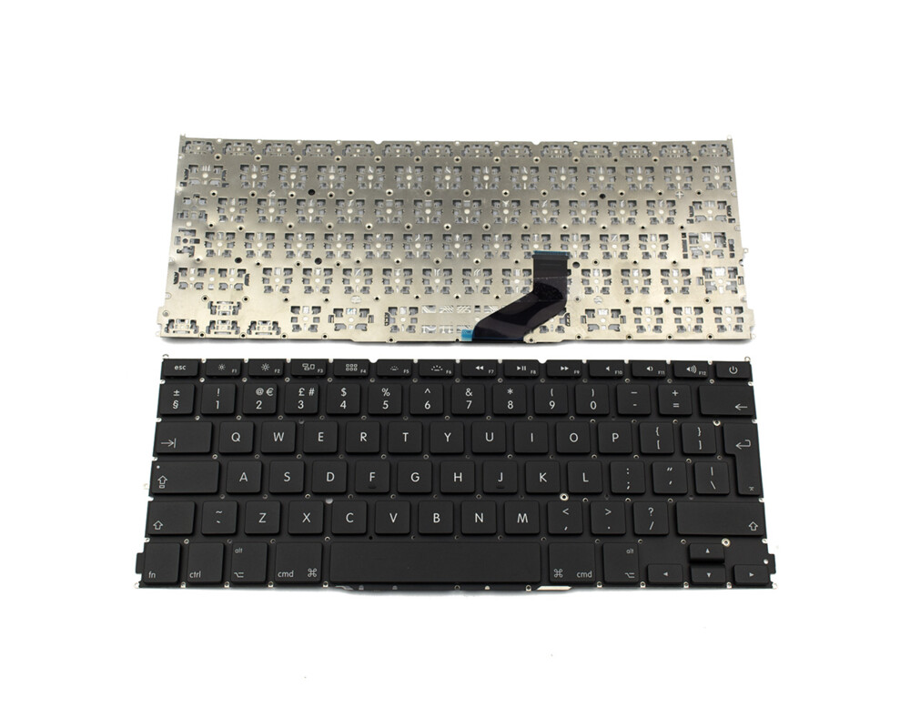 Клавиатура за лаптоп Клавиатура за лаптоп Apple MacBook Air / Pro A1425 13.3" (Без рамка, Черна, с Голям Enter) No Frame Black UK - Оригинална