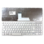 <span>Клавиатура за лаптоп</span> Клавиатура за лаптоп Toshiba Satellite L50-B L50-C L70-C - Бяла Без Рамка с Голям Ентър (No Frame White UK)  - 