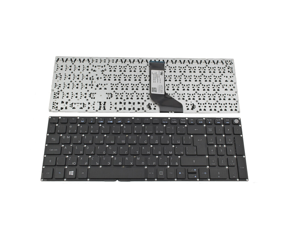 Клавиатура за лаптоп Клавиатура за лаптоп Acer Aspire E5-722 E5-772 V3-574G E5-573 Черна Без Рамка (Малък Ентър) No Frame Black US/UK