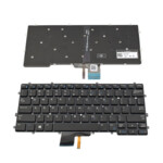 <span>Клавиатура за лаптоп</span> Клавиатура за лаптоп Dell Latitude 7370 E7370 Black Without Frame US With Backlit / Черна Без Рамка (Малък Ентър) с Подсветка  - 