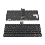 <span>Клавиатура за лаптоп</span> Клавиатура за лаптоп Toshiba Satellite E45T-B L40-B S40-B Черна Без Рамка (Голям Ентър) с Подсветка / Black Without Frame UK With Backlit  - 
