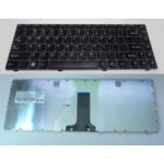 <span>Клавиатура за лаптоп</span> Клавиатура за лаптоп Lenovo IdeaPad G480 G485 Z380 Z480 Z485 Черна със Сива Рамка с Кирилица / Gray Frame Black  - 