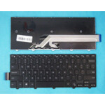 <span>Клавиатура за лаптоп</span> Клавиатура за лаптоп Dell Inspiron 14-3000 Series 5447 5442 5445 7447 Черна с Черна Рамка / Black Frame Black  - 