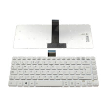  Клавиатура за лаптоп Toshiba L40-B Бяла Без Рамка (Малък Ентър) с Кирилица / White Without Frame US 795489 60135093_1BG на топ цена - PIC.bg
