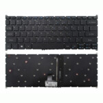 <span>Клавиатура за лаптоп</span> Клавиатура за лаптоп Acer Aspire R14 R5-471T R5-431T R7-372T Черна Без Рамка с Подсветка / Black Without Frame With Backlit  - 