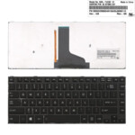 <span>Клавиатура за лаптоп</span> Клавиатура за лаптоп Toshiba L40-A Black Frame Black With Backlit / Черна с Черна Рамка с Подсветка  - 