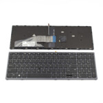 <span>Клавиатура за лаптоп</span> Клавиатура за лаптоп HP ZBook 15 G3 ZBook 17 G3 Dark Gray Frame Black With Backlit With Pointing Stick  / Черна с Тъмносива Рамка с Подсветка С Поинтинг Стик  - Оригинална  - 