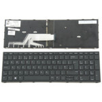 <span>Клавиатура за лаптоп</span> Клавиатура за лаптоп HP Probook 450 G5 455 G5 470 G5 Черна с Черна Рамка с Подсветка / Black Frame Black With Backlit  - 