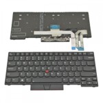 <span>Клавиатура за лаптоп</span> Клавиатура за лаптоп Lenovo ThinkPad T14 P14s 1st Gen 2020 E480 L480 L380 Черна с Черна Рамка С Подсветка / Black Frame Black With Backlit  - 