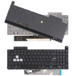 <span>Клавиатура за лаптоп</span> Клавиатура за лаптоп Asus TUF Gaming FX507 FX507Z FA507 FA507R Черна Без Рамка с Малък Ентър  - 