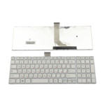 <span>Клавиатура за лаптоп</span> Клавиатура за лаптоп Toshiba Satellite C50 C50-A C50D C55-A C55D C55T Бяла с Бяла Рамка / White Frame White с Кирилица  - 