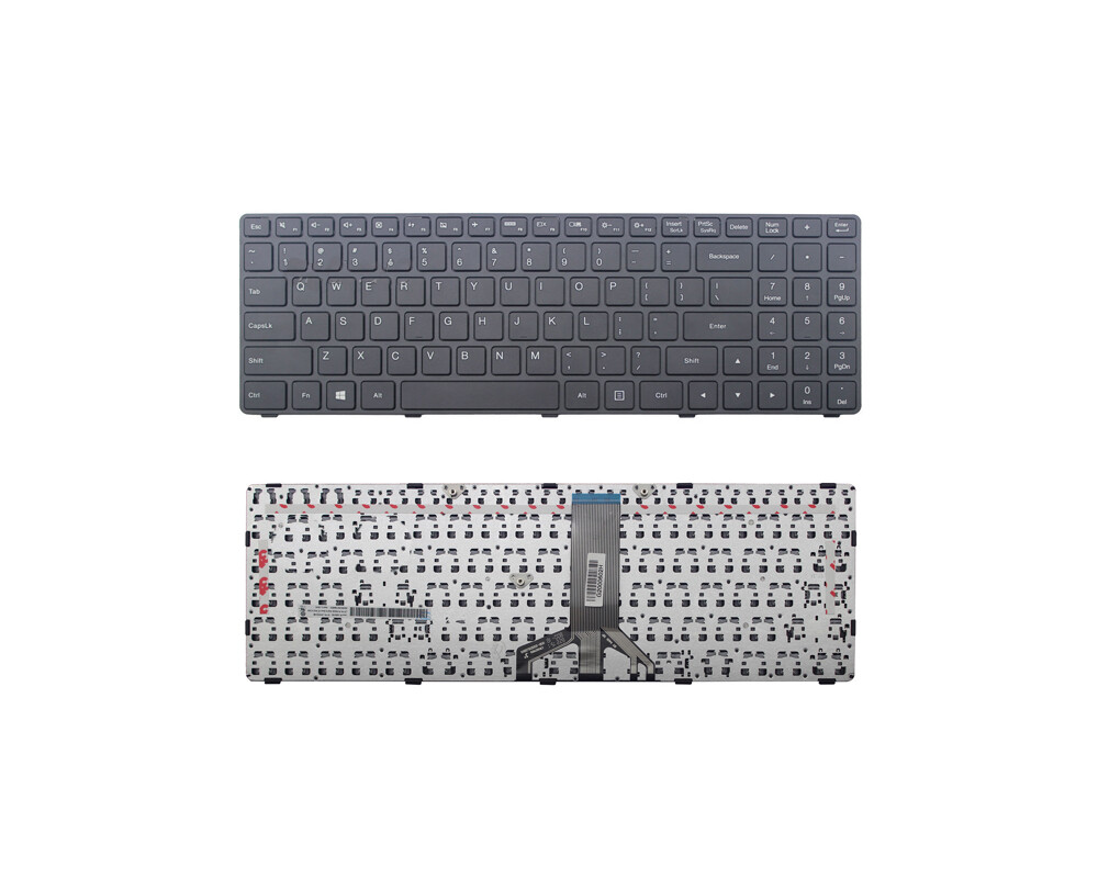 Клавиатура за лаптоп Клавиатура за лаптоп Lenovo B50-50 IdeaPad 100-15ibd Черна с Черна Рамка / Black Frame Black US/UK