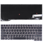 <span>Клавиатура за лаптоп</span> Клавиатура за лаптоп Fujitsu LifeBook E544 E733 E744 E746 E734 E743 E736 U745 E547 Черна със Сива Рамка  / Gray Frame Black   - 