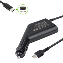  DC CAR Adapter / Зарядно за кола (автомобил) Acer, Apple ,Asus, Dell, Lenovo, HP 20V 65W 3.25A (Type-C) + USB Charger 826500 50124025B_C на топ цена - PIC.bg