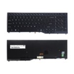 <span>Клавиатура за лаптоп</span> Клавиатура за лаптоп Fujitsu LifeBook E458 E558 E459 U757 U758 E559 U759 Черна със Сива Рамка с Пойнт стик  - 