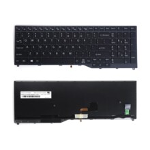  Клавиатура за лаптоп Fujitsu LifeBook E458 E558 E459 U757 U758 E559 U759 Черна със Сива Рамка с Пойнт стик 826941 60114038_PSBL на топ цена - PIC.bg