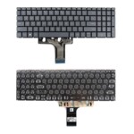<span>Клавиатура за лаптоп</span> Клавиатура за лаптоп HP Pavilion 15-EG 15-EH Series Сива Без Рамка (Малък Ентър)  - 