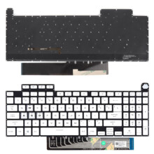  Клавиатура за лаптоп Asus TUF Gaming FX507 FX507Z FA507 FA507R Бяла Без Рамка с Малък Ентър, С Подсветка US 869848 60106247_BL на топ цена - PIC.bg