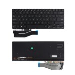 <span>Клавиатура за лаптоп</span> Клавиатура за лаптоп Asus VivoBook Flip TP410 TP410U TP410UA Черна Без Рамка С Малък Ентър с Подсветка  - 