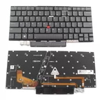 <span>Клавиатура за лаптоп</span> Клавиатура за лаптоп Lenovo ThinkPad X1 Yoga Gen 6 Gen 7 Gen 8 Сива Без Рамка с Малък Ентър, с Подсветка  - 